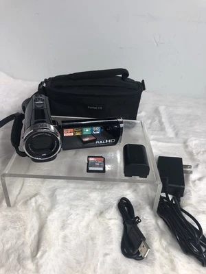 JVC EVERIO GZ-E306BU Camcorder 60x Zoom 1080p - 16gb Card, USB Cord, Battery - Image 1 of 4