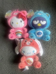 Hello Kitty and Friends X Care Bear 2023 Set of 3 9” Stuffed Plush - Picture 1 of 6