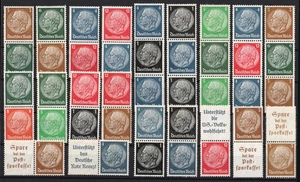 1937-41 Third Reich, Germany, Stock of Se-tenants, CV $70 - Picture 1 of 1