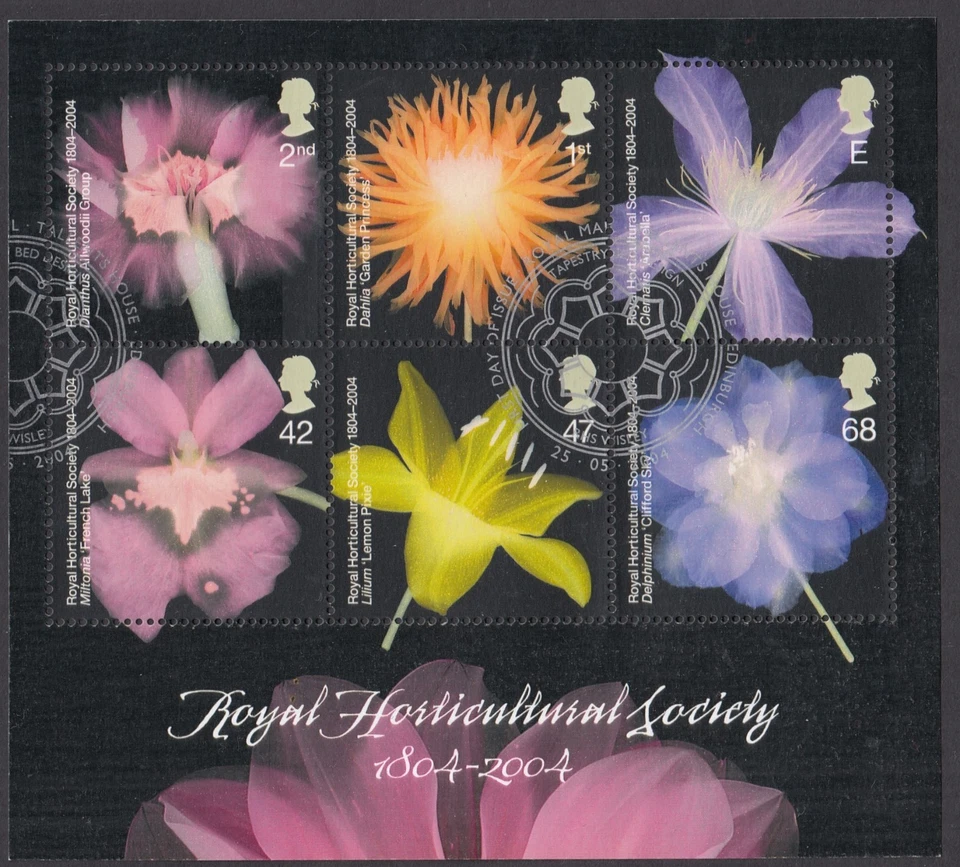 GB 2004 RHS Flowers miniature sheet  SG MS2462  fine used - Image 1 of 1