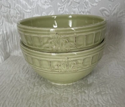 "Juego de 2 cuencos de cereal cupé VENECIA MATCERAMICA 6"" verde" Foto 1 de 4