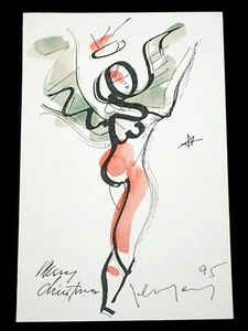 '95 Chinese Hawaii Painting "Xmas Angel" by John Chin Young (1909 - 1997)(SaJ)7 - Picture 1 of 6