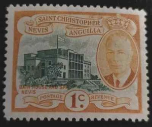 St. Christopher: 1952 King George VI of United Kingdom & L. (Collectible Stamp). - Picture 1 of 1