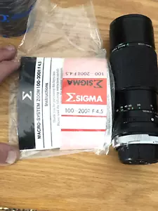 NEW Vintage Sigma Zoom Lens For CANON 1:4.5 f=100~200mm & Case # 806515 - Picture 1 of 22