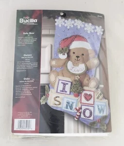 Bucilla Felt Christmas Stocking Kit Baby Bear 18" #85432 - Picture 1 of 3