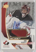 2019 UD TEAM CANADA JUNIORS RC PREMIUM AUTO 3-CLR PATCH IAN SCOTT /199
