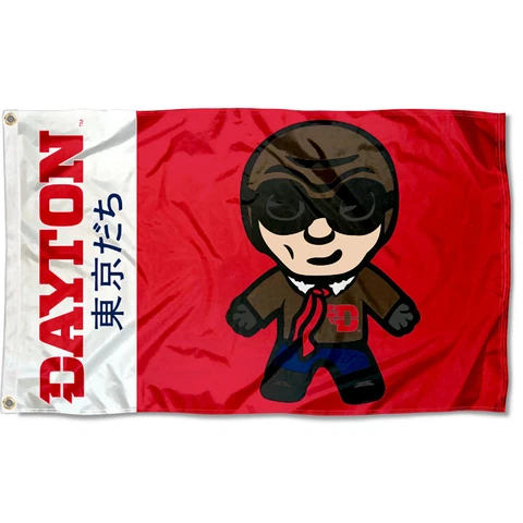 Dayton Flyers Kawaii Tokyodachi Mascot 3x5 Banner Flag Cover