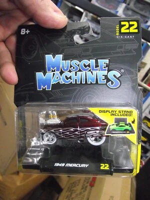 Muscle machine 1949 Mercury maroon metallic w/ flames NIB - Image 1 of 2