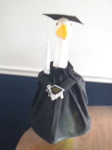 Goose clothes outfit - Black Graduation w/ cap for lg 24-27" goose - Picture 1 of 4