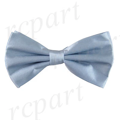 Nuevo en Caja Hombre Seda Pre-atada Pajarita Azul Claro Boda Formal Baile de graduación Fiesta Foto 1 de 4