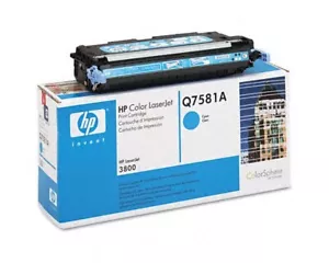 HP Q7581A Cyan Toner Printer Cartridge Brand New Sealed Blue Box - Picture 1 of 1