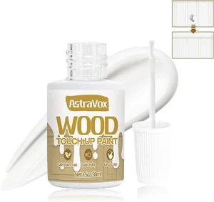 Wood Touch up Paint, 1.5 Oz White Paint for Wood Repair Scratches, Spots and Chi - Picture 1 of 6