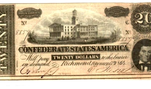 $20 "CONFEDERATE" (BLUEBACK) "1800'S" $20 NICE "BLUEBACK" $20 UNCIRCULATED!!!!! - Picture 1 of 3