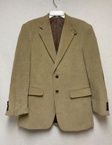 Ralph Lauren Men Coat Blazer Corduroy Jacket Brown Macys 38R Read Description - Picture 1 of 14