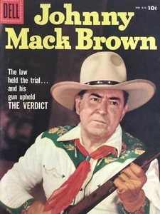 1957 Dell Comics FC #834 JOHNNY MACK BROWN Photo Cover VF+ 8.5 HI GRADE - Picture 1 of 7