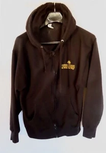 Men's Black Hooded Rampart Casino full zip Sweatshirt SZ L - Picture 1 of 2