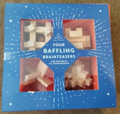 NEW / SEALED The Institute of Games & Puzzles - Four Brainteasers - Games Boxed - Image 1 of 2