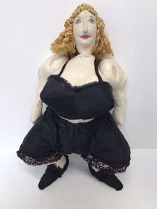 Handgefertigte Stoffpuppe, OOAK, vom Künstler Jean Aaron. Made In 1997 - Bild 1 von 12