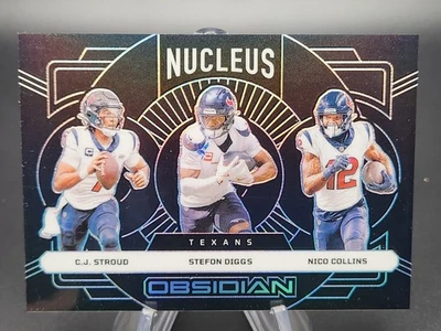 C.J. Stroud Stefon Diggs NIco Collins 2024 Panini Obsidian Nucleus - Image 1 of 2