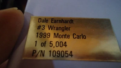 🏁 Dale Earnhardt #3 RCCA – Wrangler 1999 Monte Carlo Color Chrome 1 of 5004 MIB - Image 1 of 4