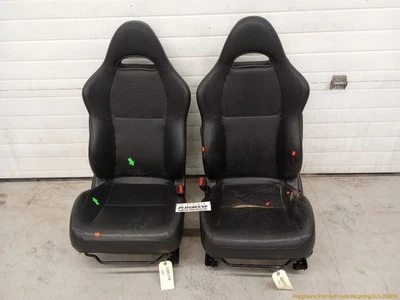 Acura RSX DC5 Pair Of Left & Right Front Manual Leather Seat Black Fits 02-06 Foto 1 de 4