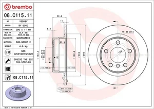 2x Brake Discs Pair Solid fits BMW 118 F20, F21 1.6 Rear 2011 on N13B16A 290mm - Picture 1 of 2