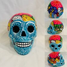 3” SUGAR SKULL clay pottery Traditional Style Art Day of the Dead Home Decor