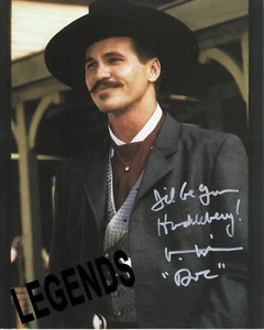TOMBSTONE - Val Kilmer 11" x 14" o 8" x 10" RISTAMPA AUTOGRAFATA colore - Foto 1 di 1