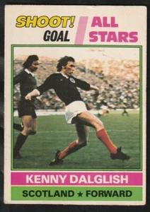 Chicle Topps rojo negro 1977 fútbol Glasgow celta LIVERPOOL Kenny Dalglish - Imagen 1 de 2