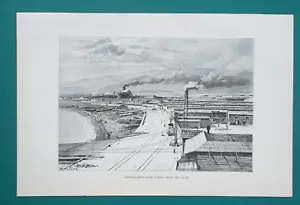 CHILE Vista de Antofagasta América del Sur - Impresión Antigua 1894 - Imagen 1 de 1