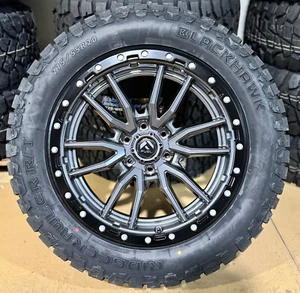 20x9 Fuel D680 Rebel Gray Wheels 32" AT RT Tires 6x135 Ford F150 Expedition - Picture 1 of 6