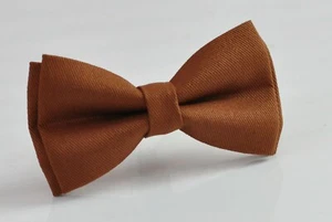 Tan Brown Cotton Bow tie for Men Adult / Teenge / Boy Kids / Baby Toddler - Picture 1 of 4