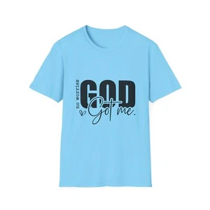 No Worries God Got Me Unisex Softstyle T-Shirt - Picture 1 of 17