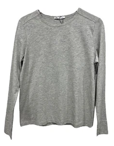 Camiseta Top Zara Gris Manga Larga Nueva con Etiquetas Mezcla Algodón Viscosa Talla L Mujer - Imagen 1 de 5