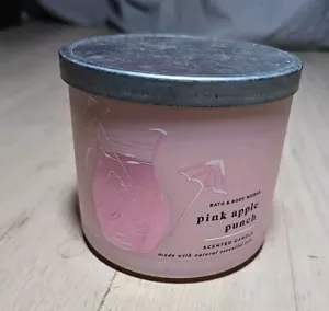 Bath and Body Works 3-Wick Scented Candle 14.5 oz Pink Apple Punch - Picture 1 of 5