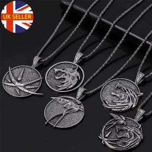 The Witcher Kettenanhänger Geschenk Yennefer Geralt Wolf Medaillon Kettenanhänger - Bild 1 von 13