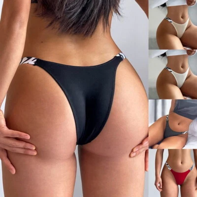 Pack Of 5 Womens Sexy Panties Thongs High Cut G string Bikinis Briefs Underwear - Image 1 of 4