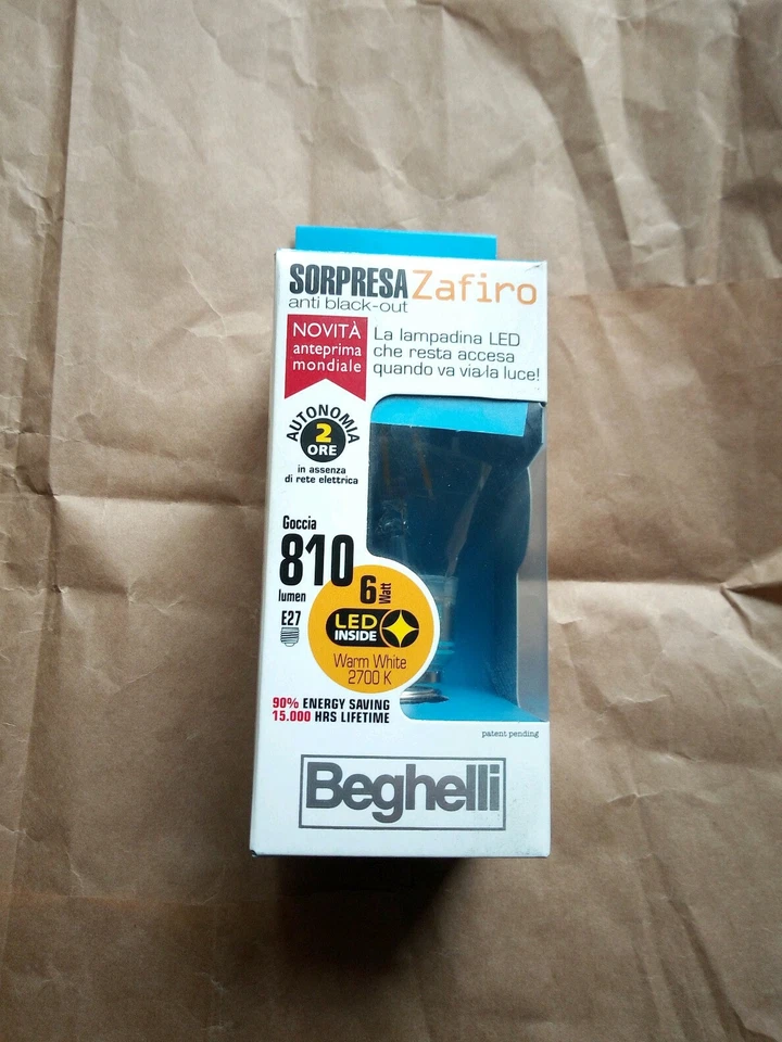 LAMPADA LED BEGHELL zafiroI E27 6W.LUCE CALDA - Immagine 1 di 1