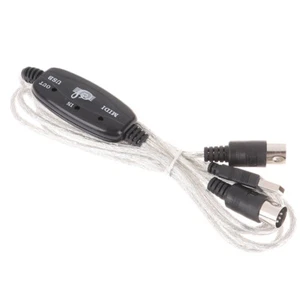 USB IN-OUT MIDI Interface Cable Converter to PC Music Keyboard Adapter Cord .RI - Picture 1 of 12