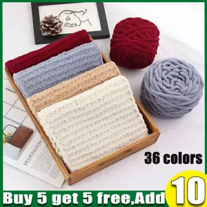 100g Skeins Yarn Chunky Crochet Chenille Soft Thick Warm Wool Hand Knitting Wool - Picture 1 of 61