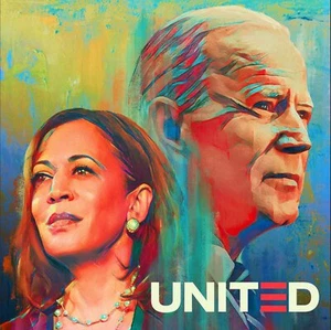 JOE BIDEN KAMALA HARRIS POSTER 24 X 24 INCH DEMOCRAT PRESIDENT ELECTION WIN - Bild 1 von 1