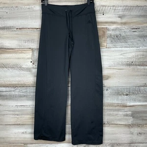 Adidas Athletic Yoga Pant Women's Sz. M Black on Black Raised Velvet Logo - Picture 1 of 8