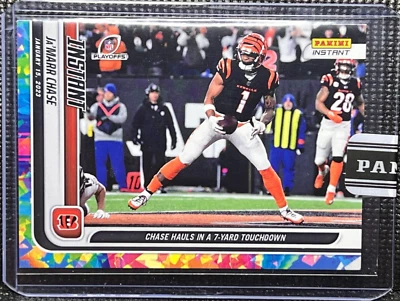 🏈 🐅 Ja'Marr Chase - 1/5 - Versicolor SSP - 2022 NFL Instant #200 -NFL Playoffs - Image 1 of 4