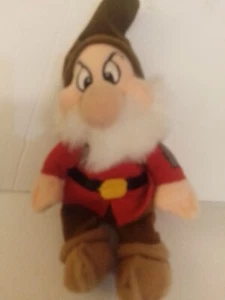 Grumpy Schneewittchen Zwerg Disney Mini Sitzsack Plüsch 8 Zoll von Disney NUR ANHÄNGEETIKETTEN - Bild 1 von 3