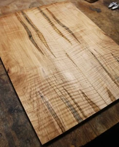 Curly Spalted Ink Line Maple Drop Top 0,38" THK Gitarre Bass Tonholz 2647 - Bild 1 von 23