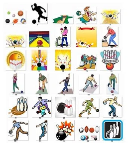 30 Etichette Indirizzi Personalizzate Bowling (B 1) - Foto 1 di 3