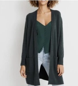 MADEWELL dunkelgrüne Kent Strickjacke Pullover Oversize, Größe XXS passt XS - Bild 1 von 11
