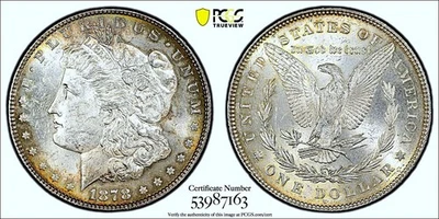1878-P 7TF MORGAN (REVERSE OF 78) PCGS MS63 / VERY RARE / HARD TO FIND / UNC - Image 1 of 4