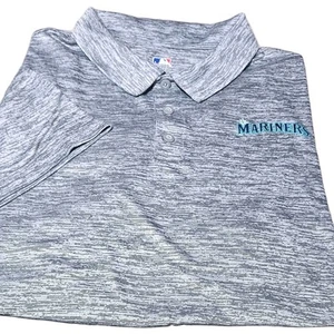 Neu! MLB SEATTLE MARINERS - grau Perform. Poly, Herren Logo sportliches Poloshirt (XL) - Bild 1 von 3