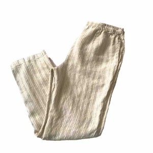 Coldwater Creek 100% Leinen Hose Gr. M beige Karriere Arbeit Strand Resort Pullon - Bild 1 von 10